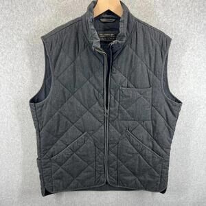 J.Crew Type Outerwear Sussex quilted vest‎ Gray Size Med NX631 Vintage EC